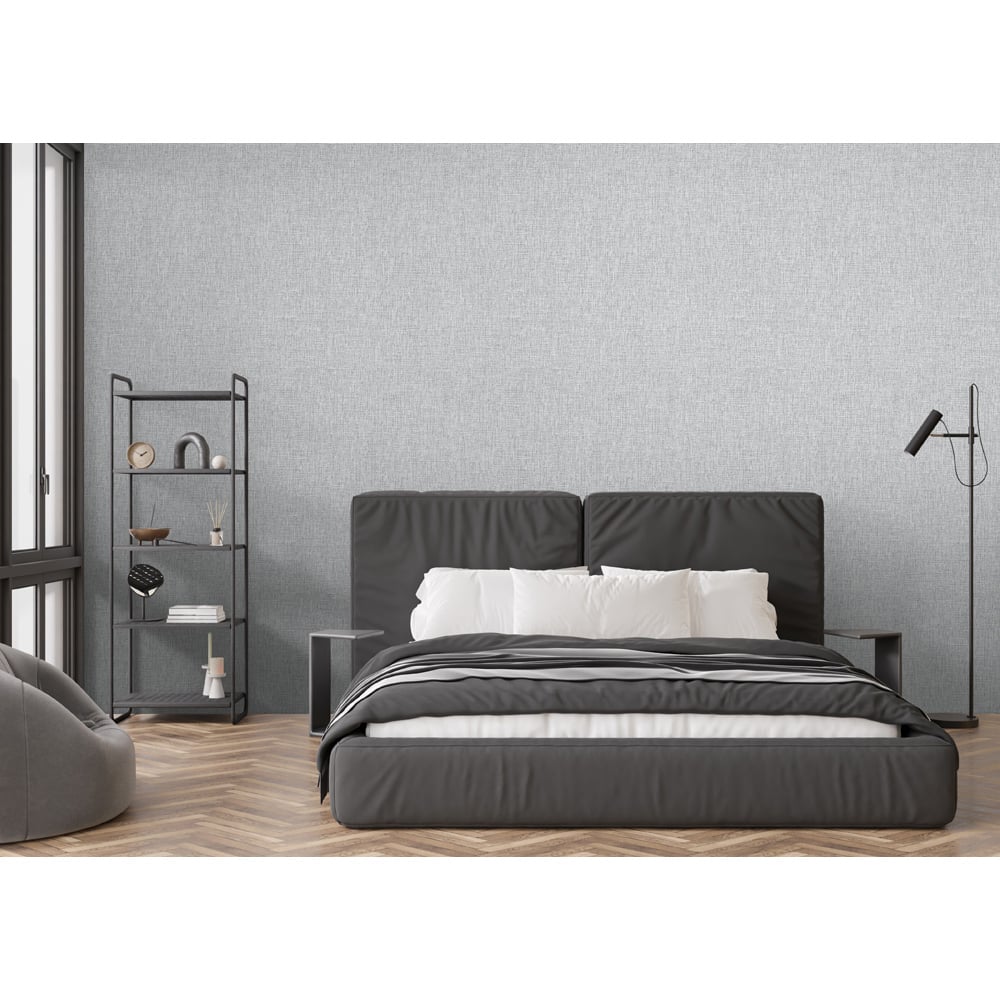 Arthouse Urban Weave Cool Silver Wallpaper Image 7