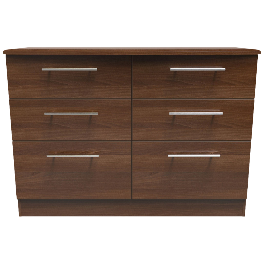 Crowndale Sherwood 6 Drawer Noche Walnut Chest of Drawers Image 2