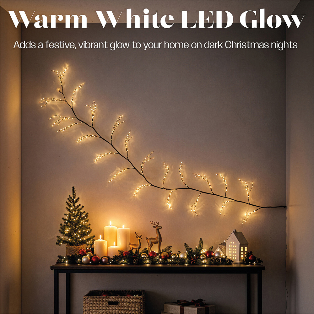 Xmas Haus 550 Warm White LED Tree Branch Light Christmas Decoration 300cm Image 3