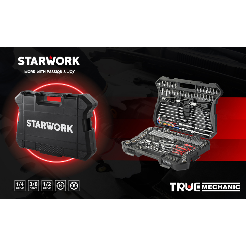 STARWORK True Mechanic 314 Piece Metric Mechanics Tool and Socket Set Image 7