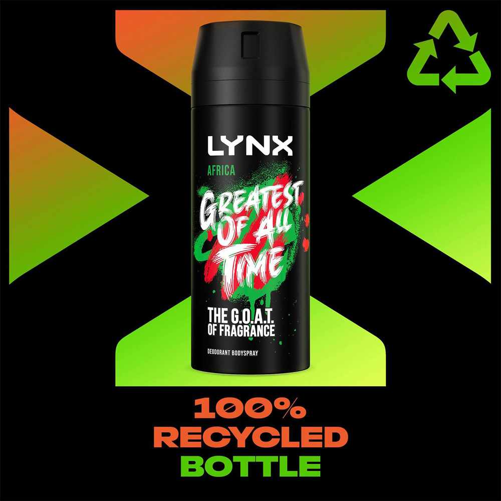 Lynx Africa Mandarin and Sandalwood 48H Protection Deodorant Body Spray 150ml 6 Pack Image 8