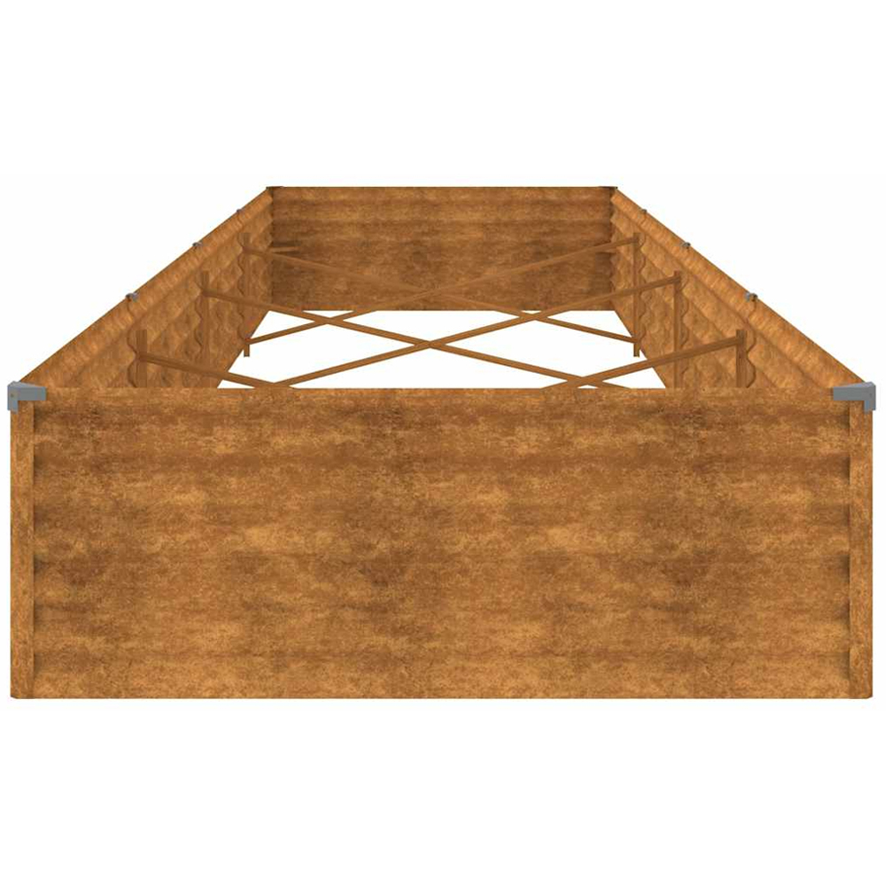 vidaXL Rusty Corten Steel Raised Garden Bed 36 x 387 x 100cm Image 4