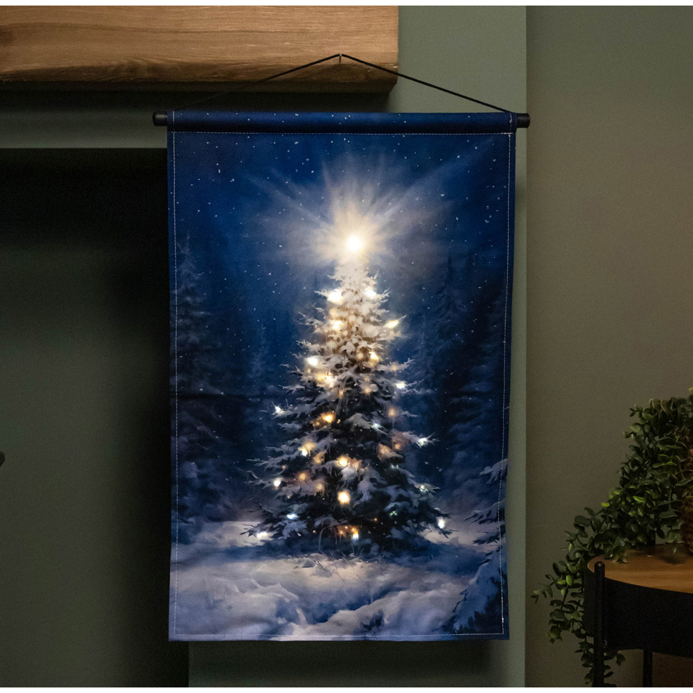 Samuel Alexander Christmas Tree Light Up Hanging Banner 60 x 40cm Image 4