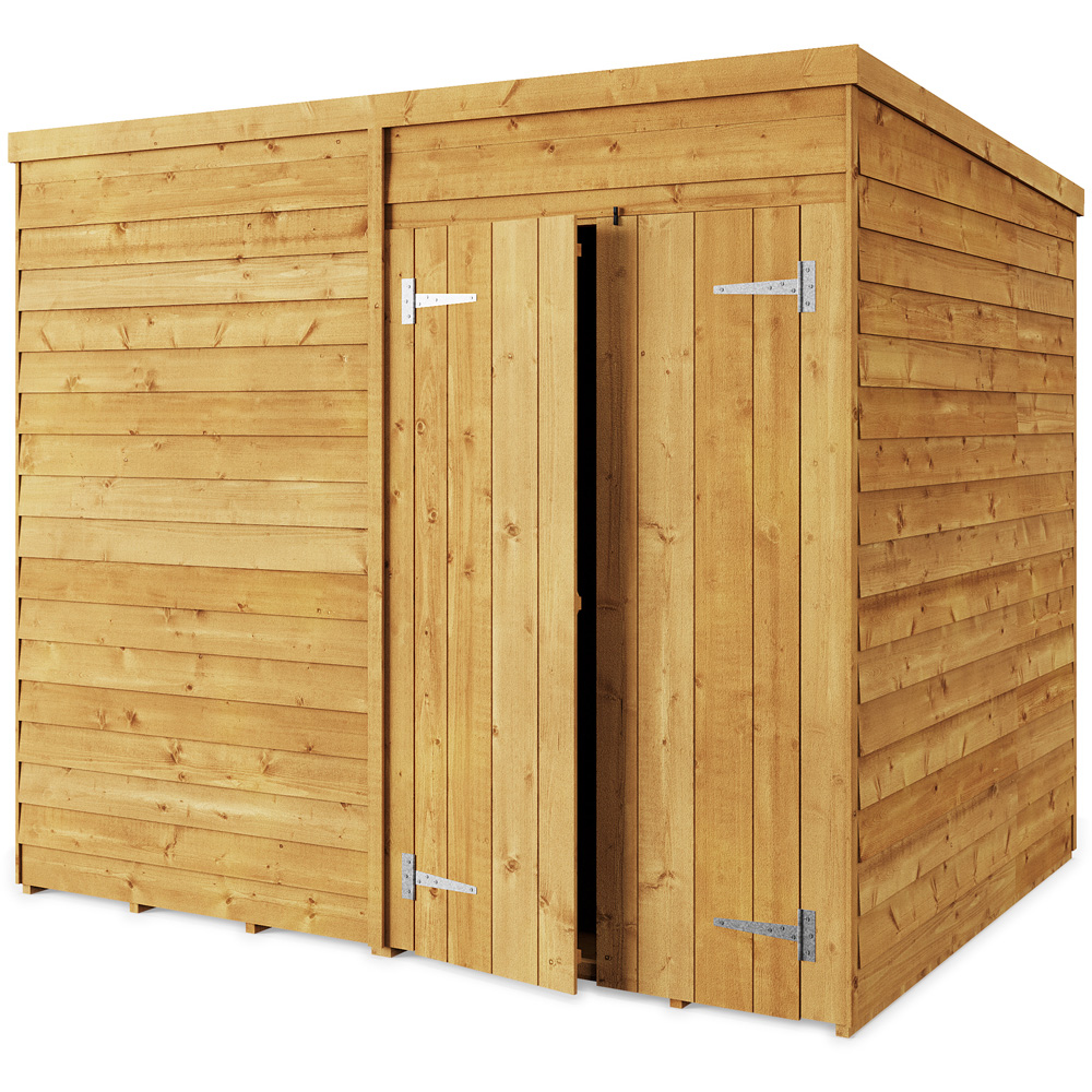 StoreMore 8 x 6ft Double Door Overlap Pent Shed Image 1