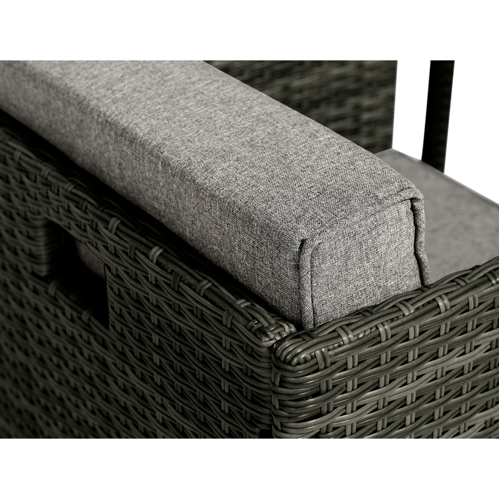 Furniturebox Paros Rattan 4 Seater Dining Set Black Image 6