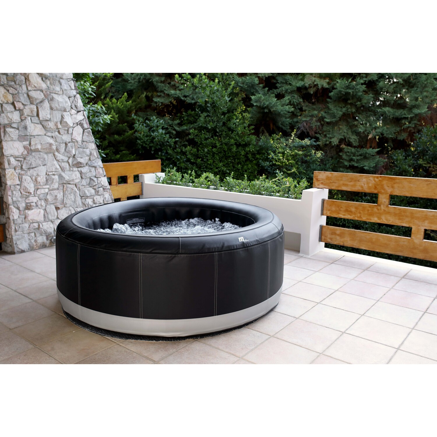 Mspa Camaro 4 Person Black Round Inflatable Hot Tub Image 8