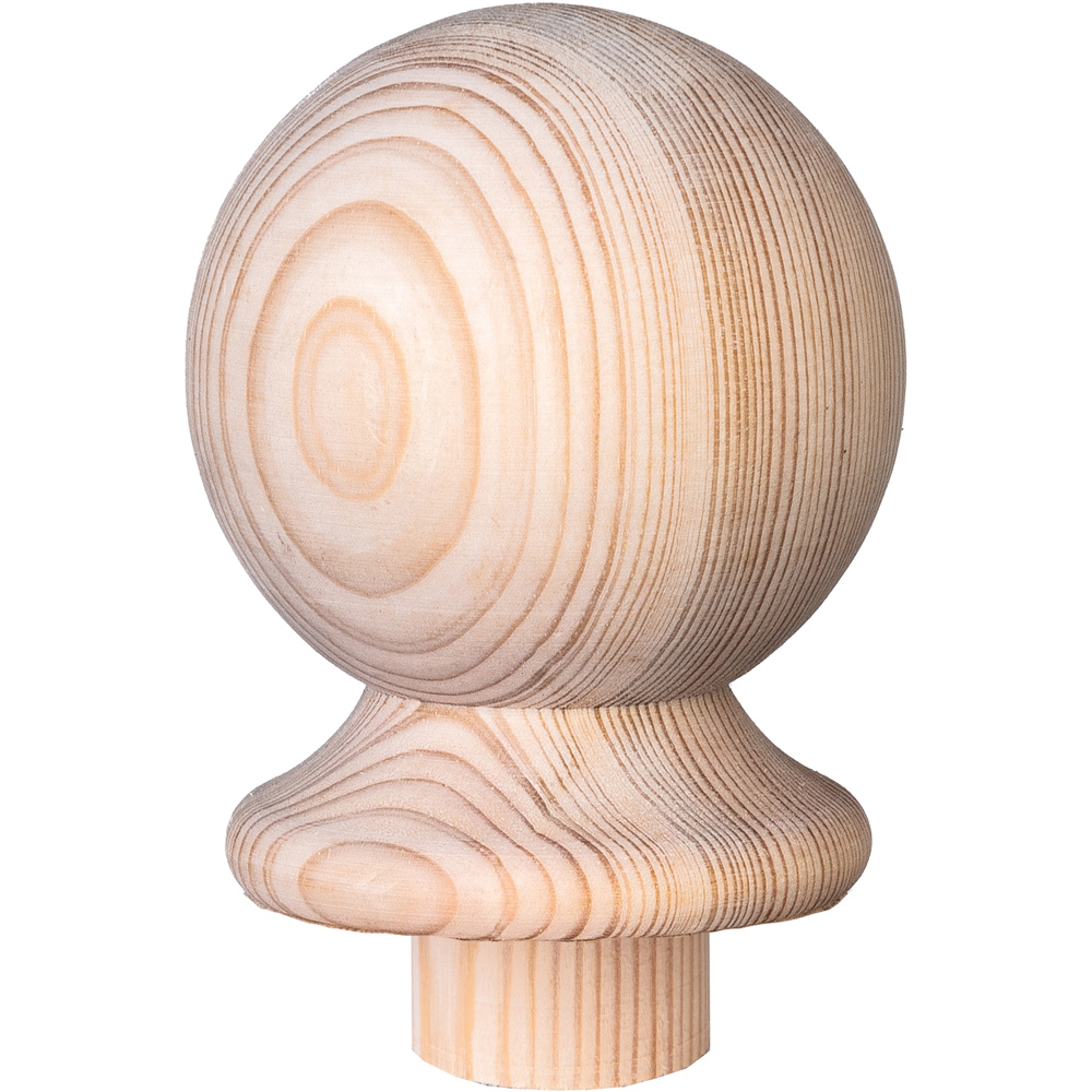 Blueprint Joinery Cambridge Ball Pine Newel Post Cap 90mm Image 1