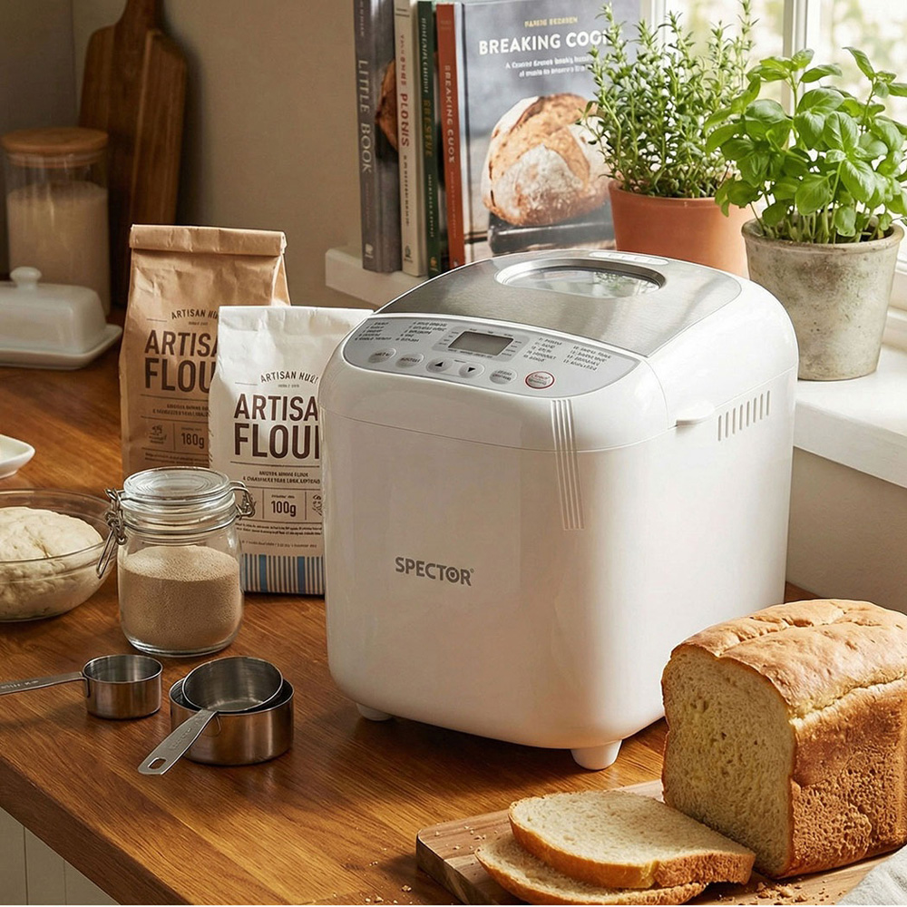 Spector BM2004-UK 19-in-1 Non-Stick Stainless Steel Automatic Bread Maker Machine 600W Image 2
