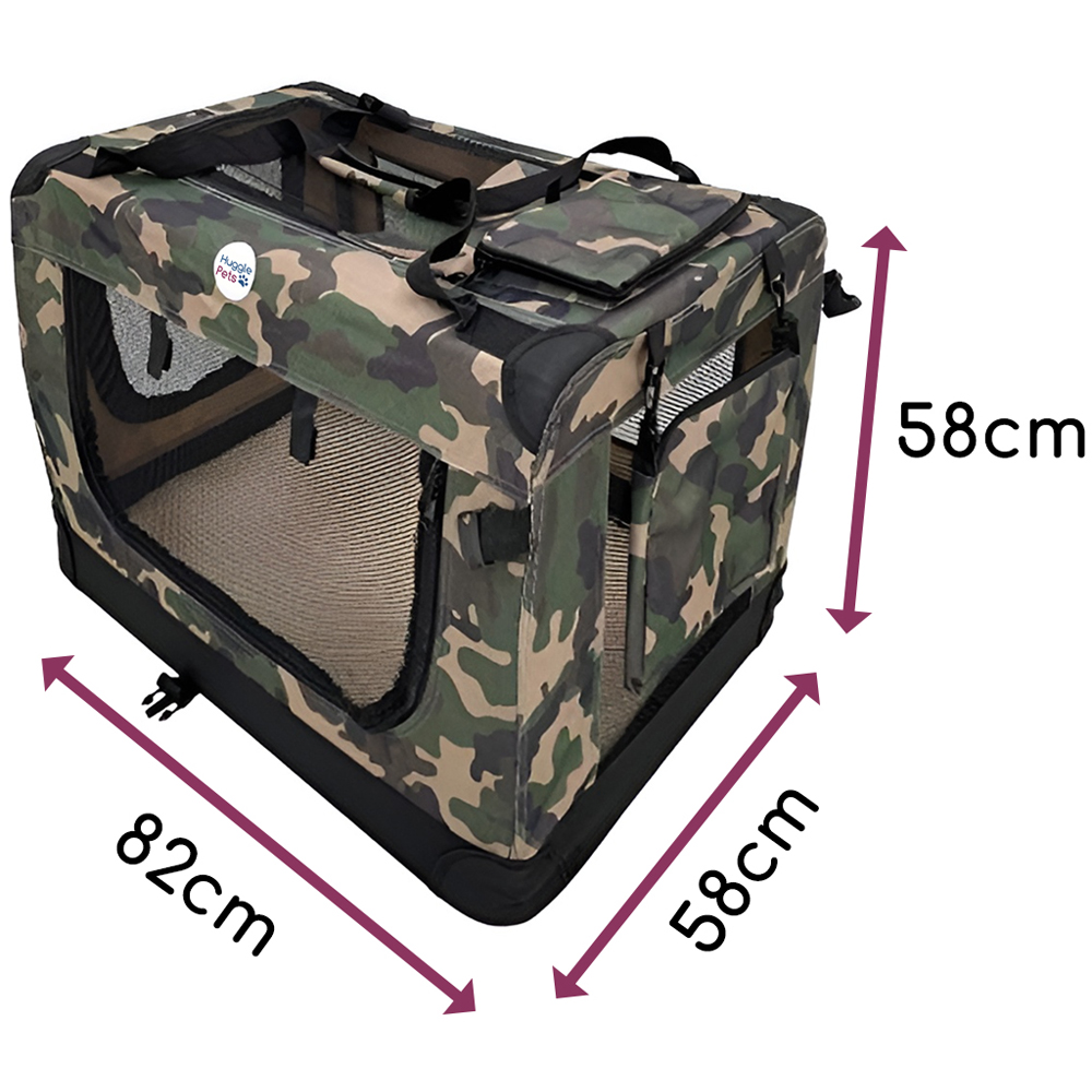HugglePets X Large Camo Green Fabric Crate 82cm Image 5