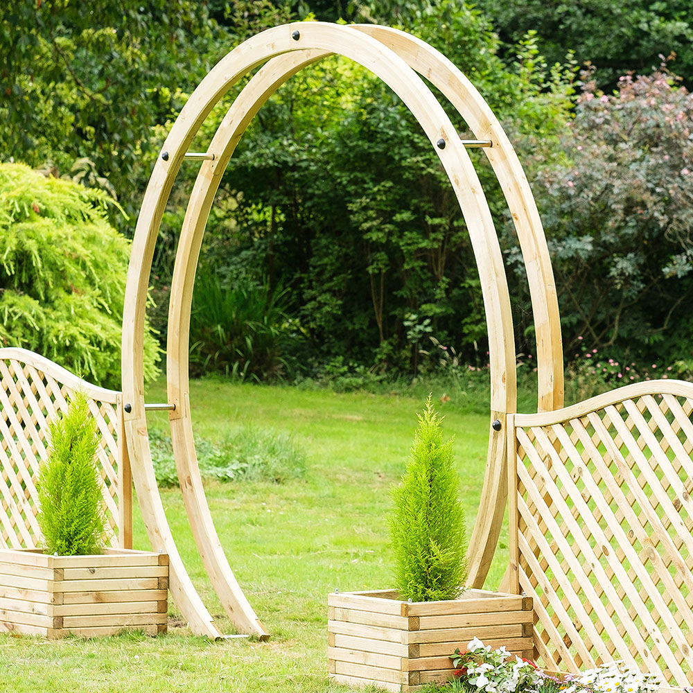 Shire 8 x 8ft Free Standing Flower Circle Arch Image 1