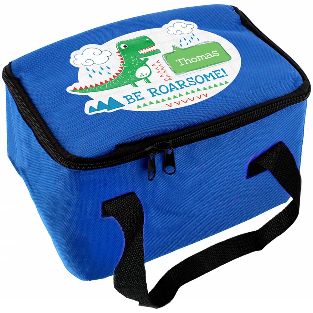 Personalised Memento Be Roarsome Dinosaur Lunch Bag Image 1
