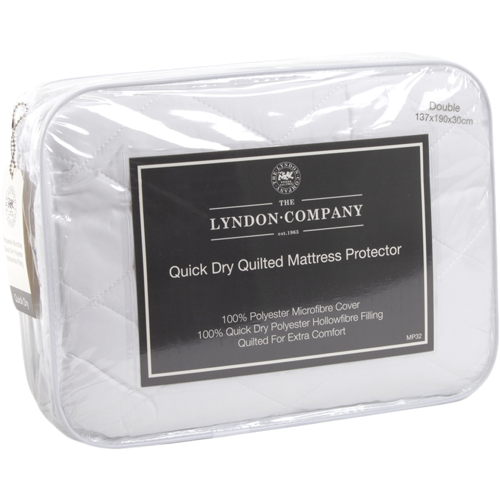 The Lyndon Company Double Polyester Quilted Mattress Protector Image 1