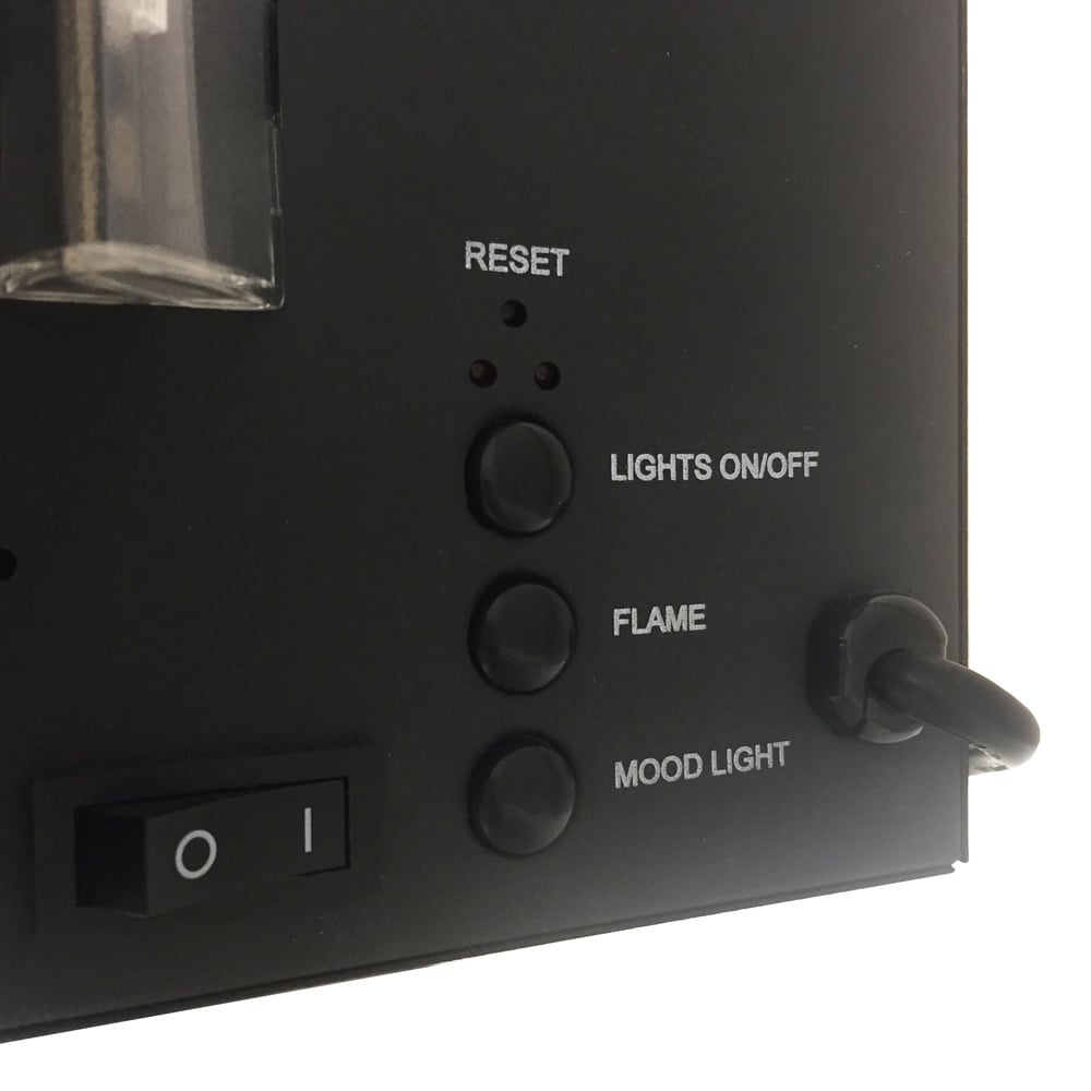 Be Modern Amari Black Glass Wall Hung Free Standing Electric Fireplace 38 inch Image 5