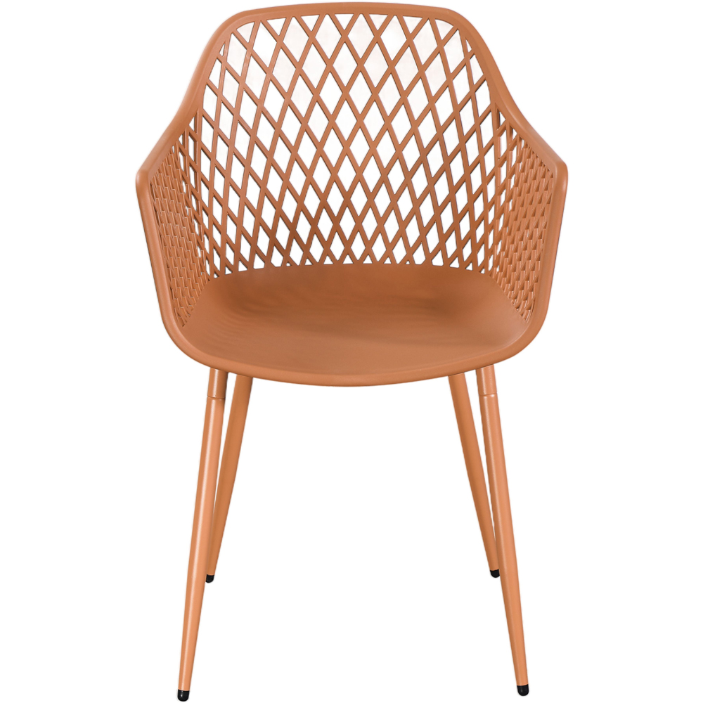Core Products Set of 2 Terracotta Lattice Back Design Garden Bistro Armchair Image 3