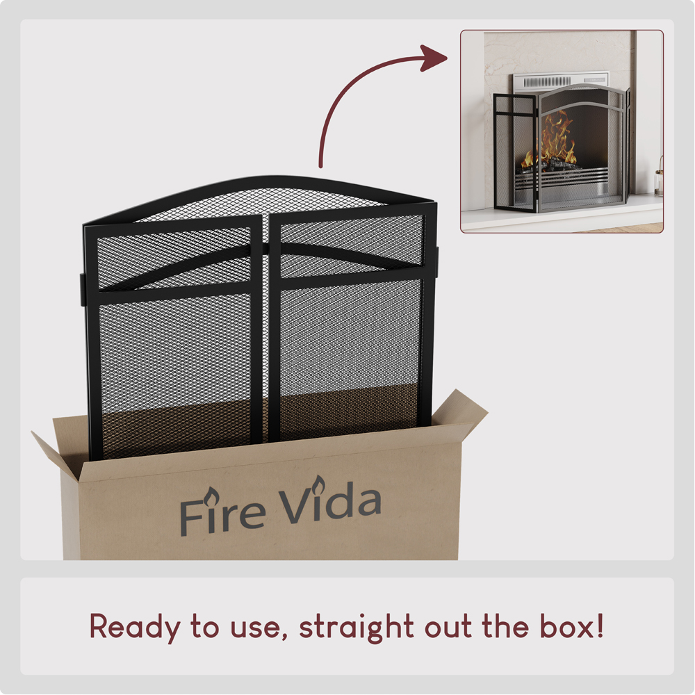 Fire Vida Milton 3 Panel Fire Guard Image 5