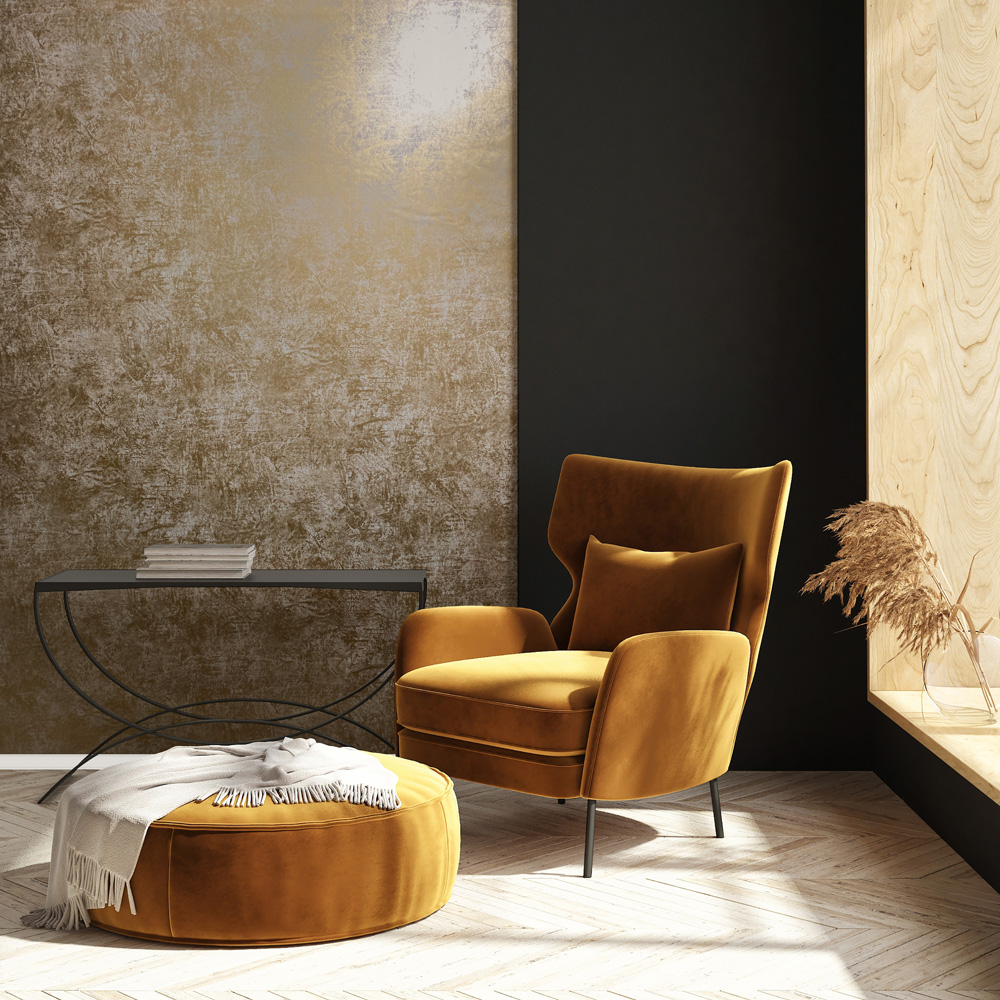 Galerie Industrial Effects Metallic Gold and Grey Wallpaper Image 6