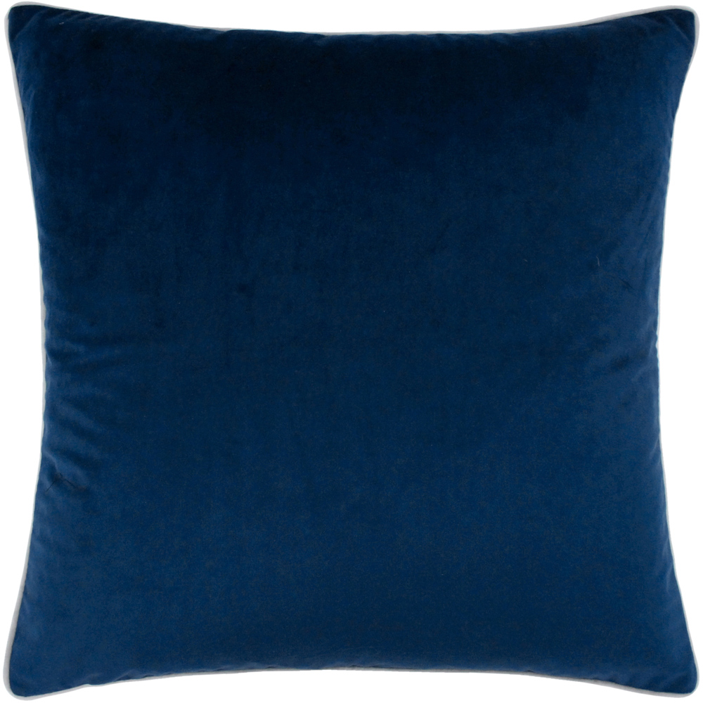 Furn Meridian Navy and Silver Velvet Cushion 45 x 45cm Image 1