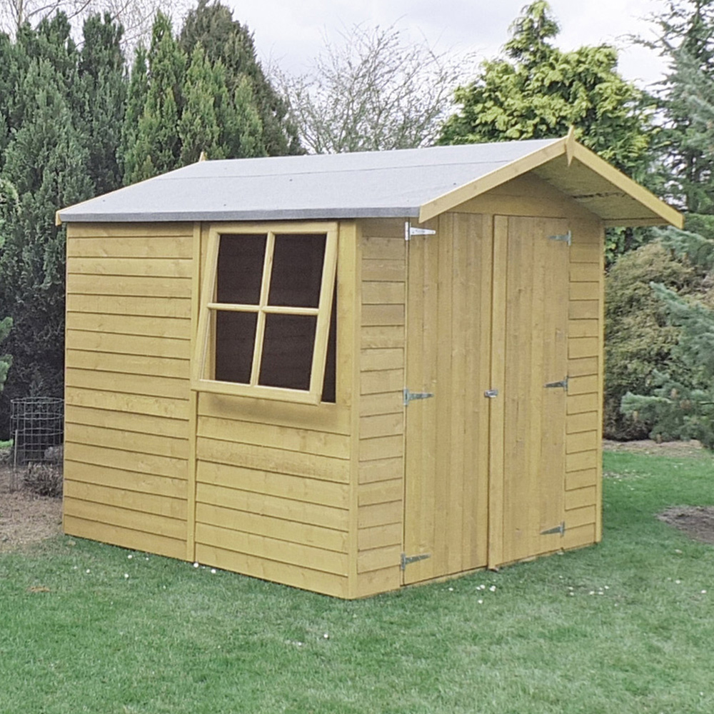 Shire 7 x 7ft Pressure Treated Overlap Apex Garden Shed Image 4