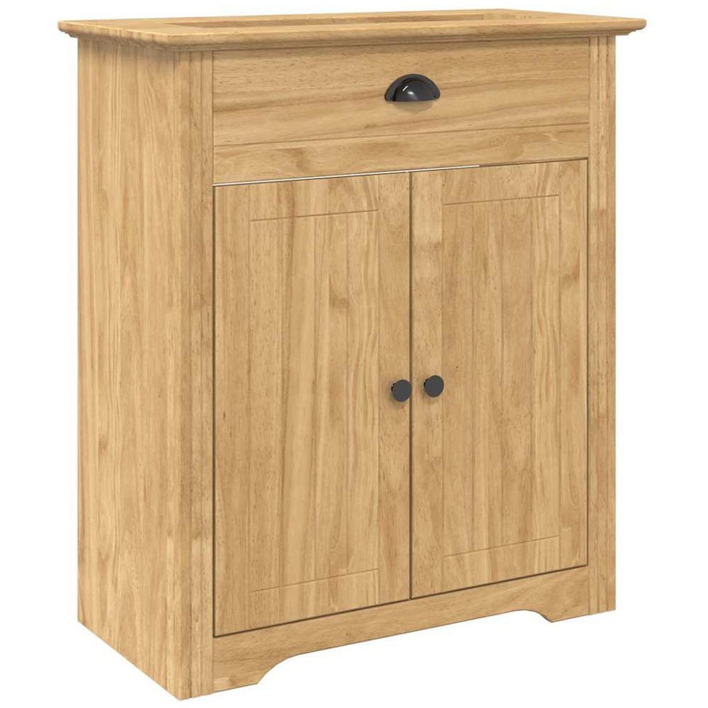 vidaXL Bodo 2 Door Single Drawer Honey Brown Bathroom Cabinet Image 2