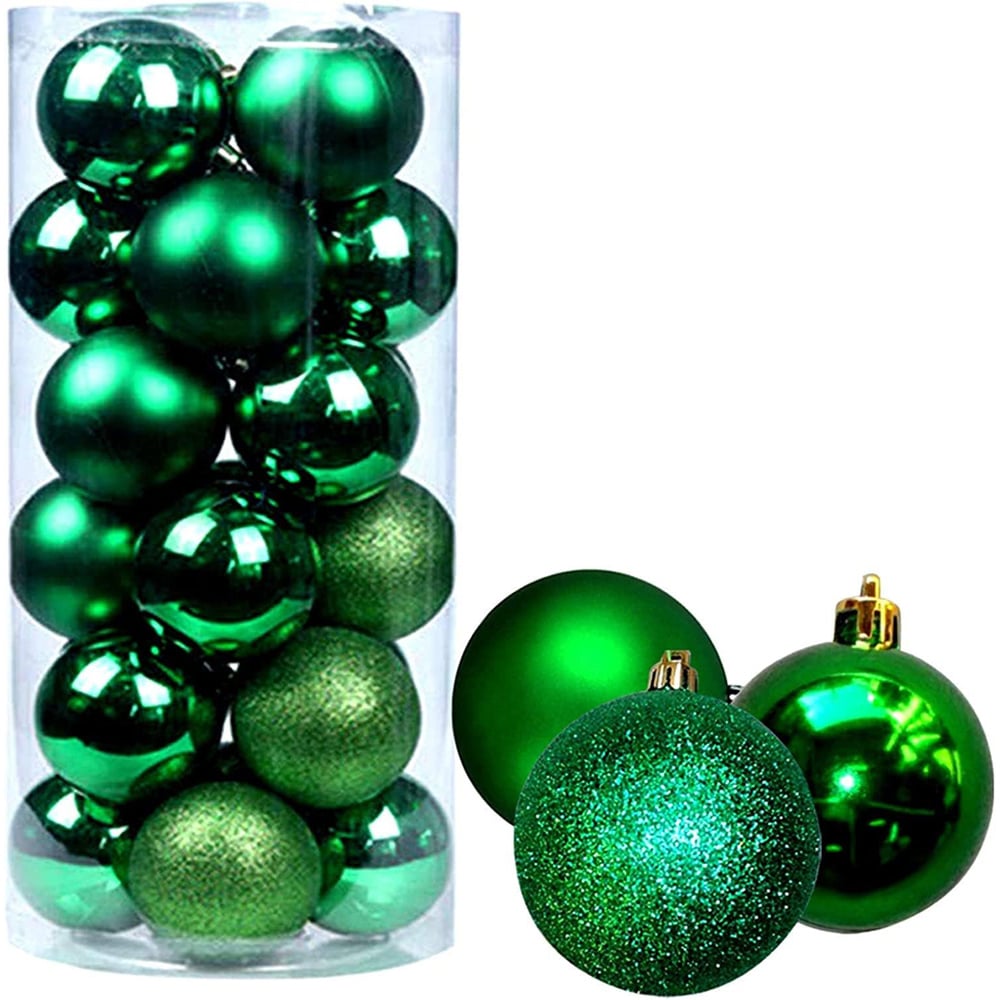Shatchi 3cm Emerald Green Shatterproof Bauble 12 Pack Image 5