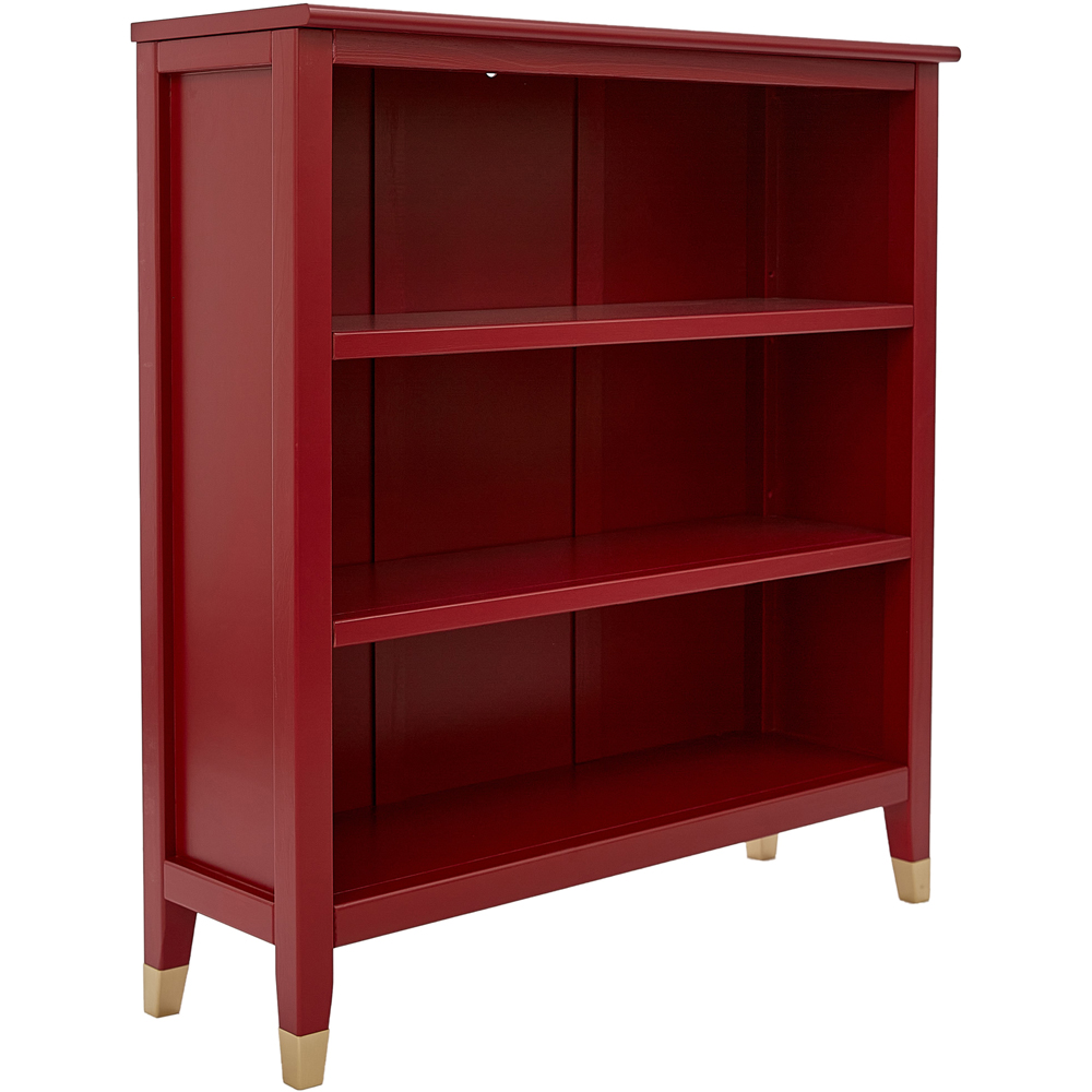 Palazzi 3 Shelves Red Bookcase Image 2