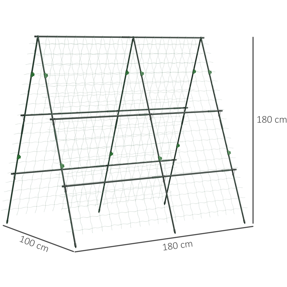 Outsunny A-Frame Trellis Plant Support 6ft Image 9