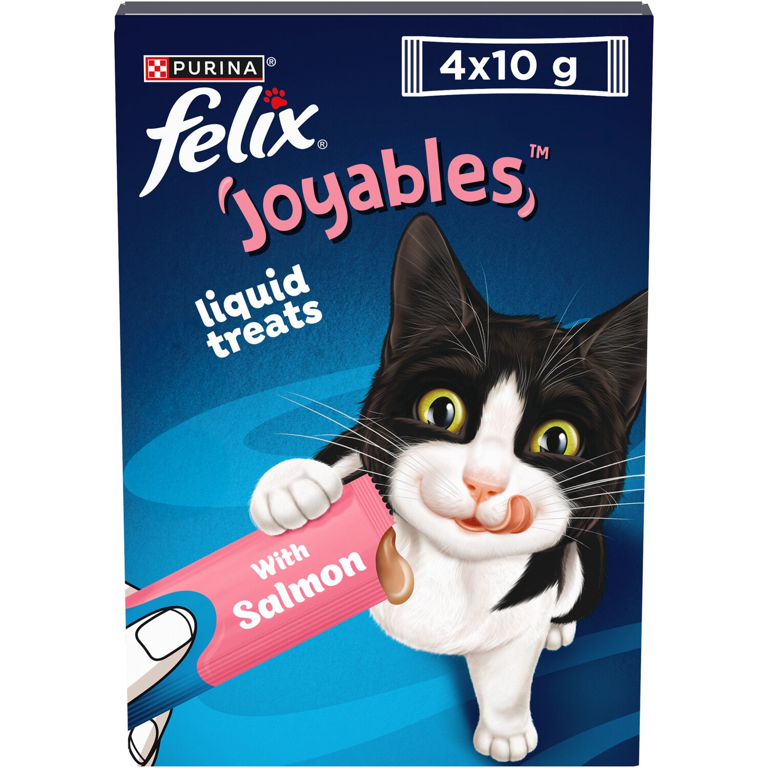 Pack of 4 Felix Joyables Liquid Cat TreatsSalmon Image