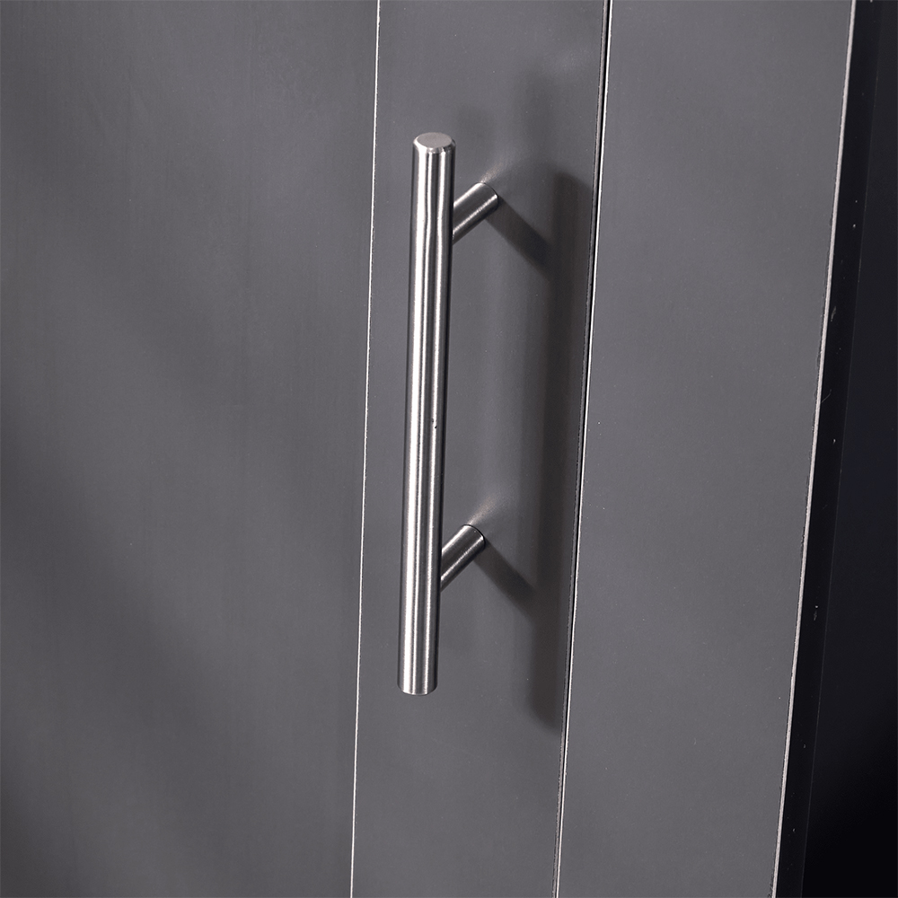 Home Source Camden Single Door Graphite Bedroom Slim Wardrobe Image 4