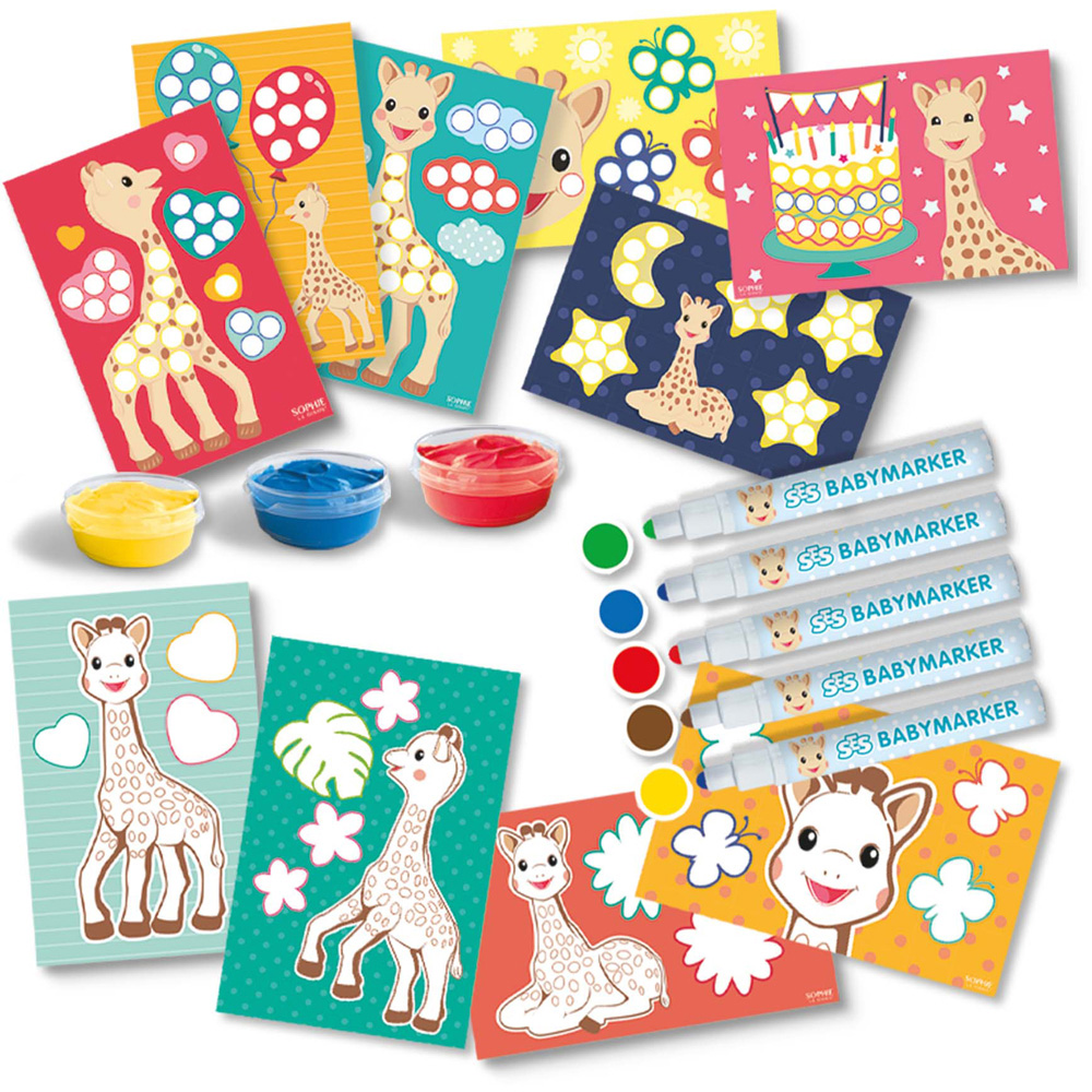 SES Creative Sophie La Girafe 2-in-1 Colouring and Painting Activity Set Image 2