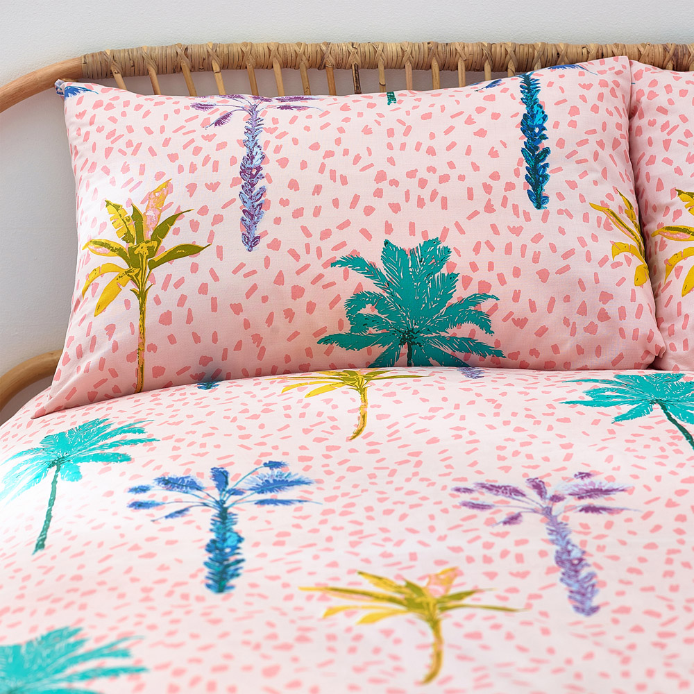 Style Lab Palmtropolis Single Pink Duvet Cover Set Image 4