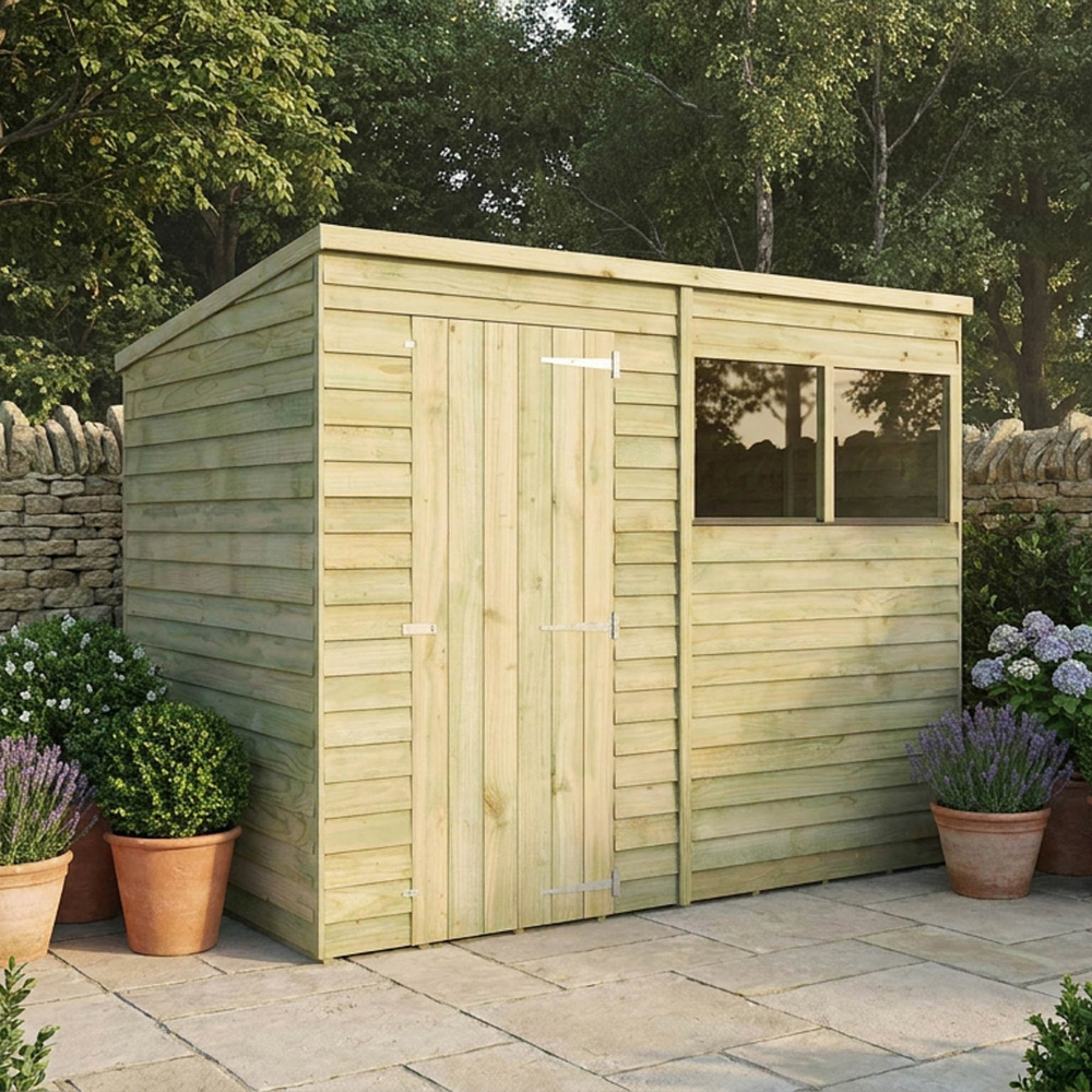Mercia 8 x 6ft Overlap Pent Shed Image 2