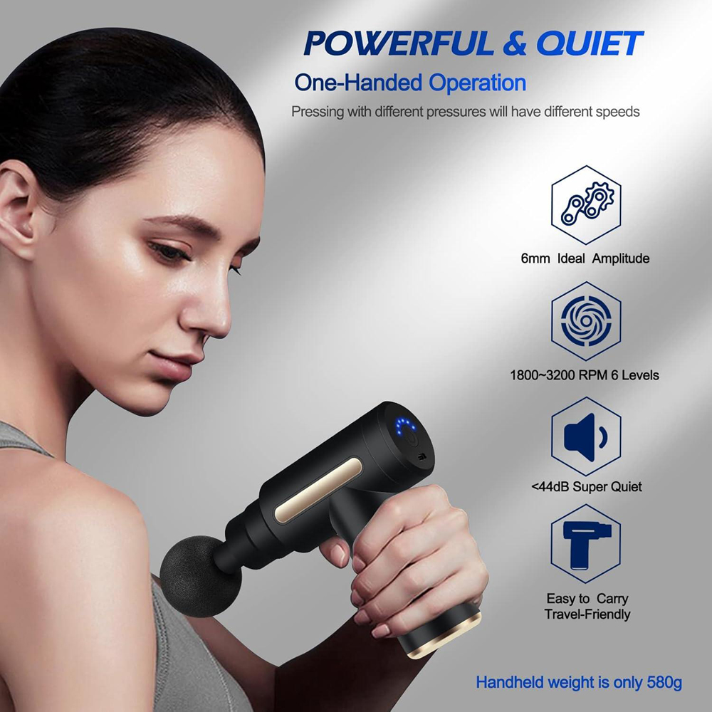 DYZI Mini Deep Tissue Portable 6 Speeds Handheld Muscle Massage Gun Image 8