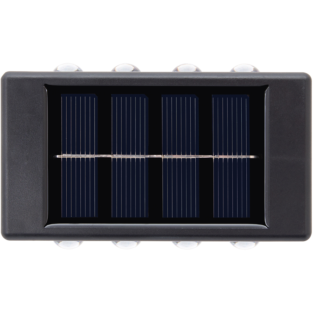 Gardenkraft 8 LED Solar Fence Wall Light 2 Pack Image 1