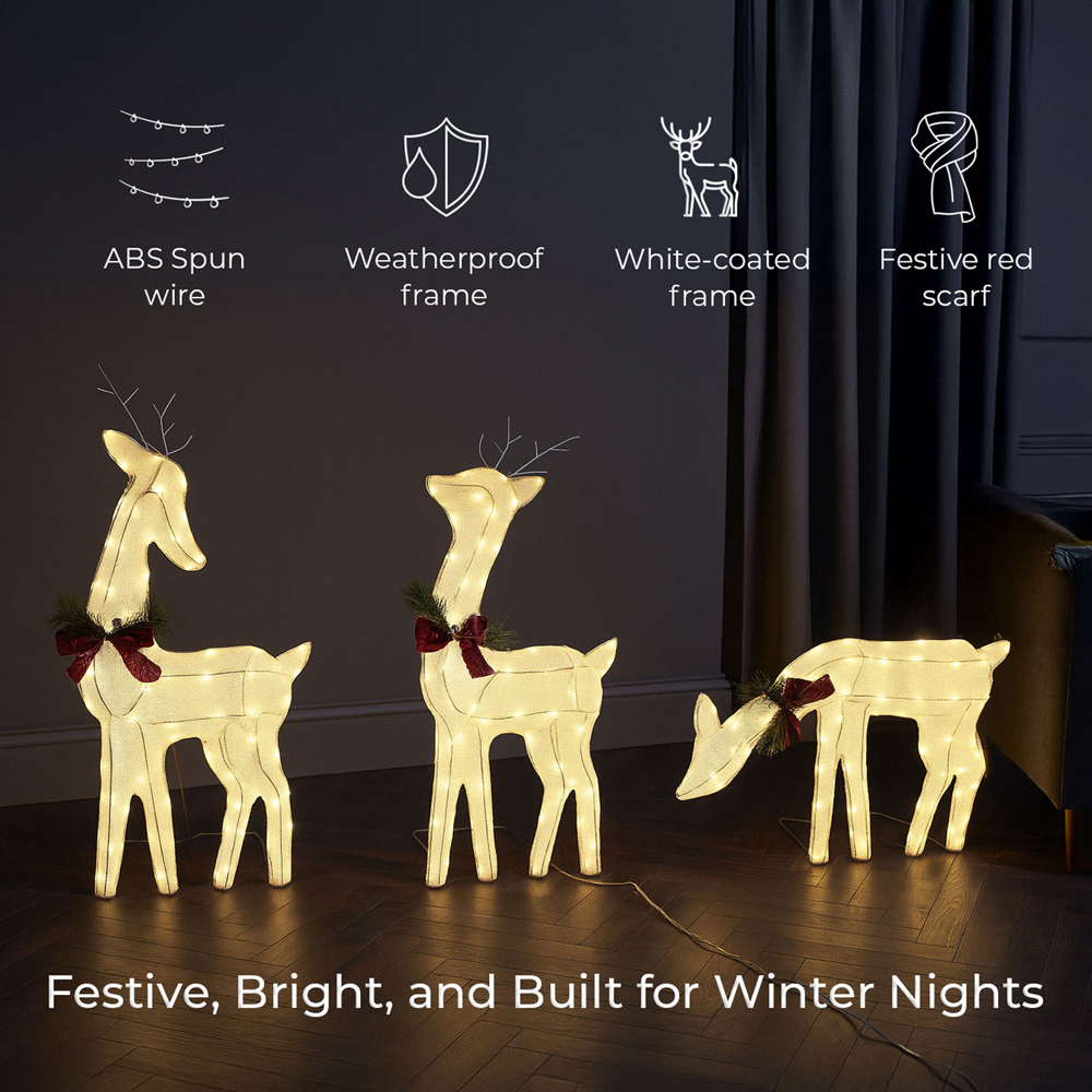 Neo 3 Piece 210 Dual LED Lighted Reindeer Christmas Decoration Image 7