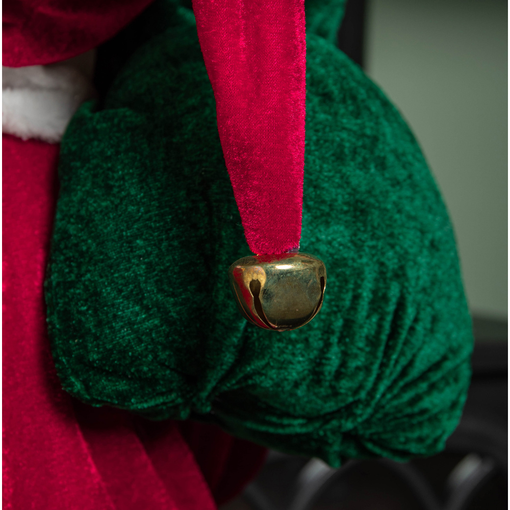 Samuel Alexander Standing Red Santa Claus with Sack Indoor Christmas Decoration Image 3