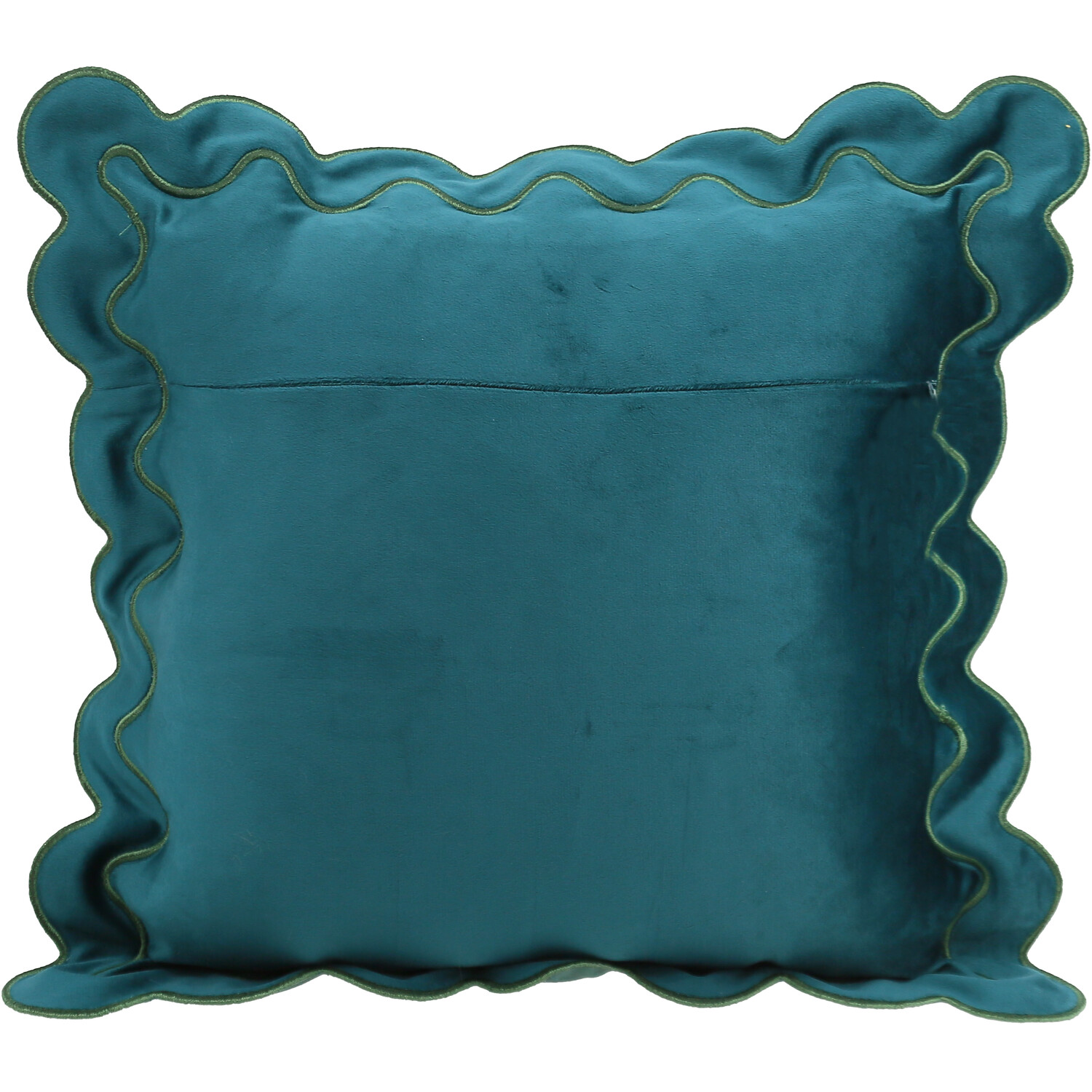 Matilda Scallop Edge Cushion Teal Image 2