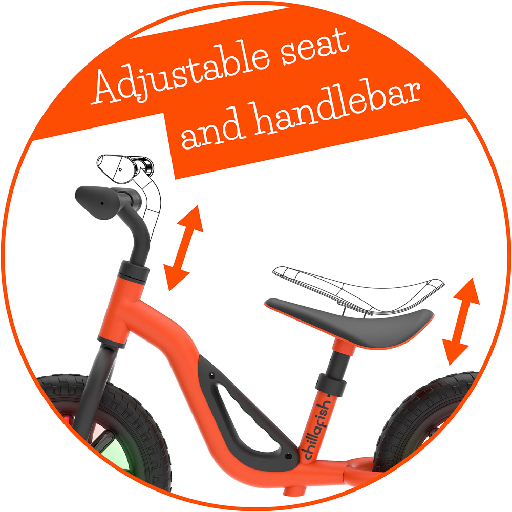 Chillafish Charlie 10 inch Orange Toddler Balance Bike Image 6