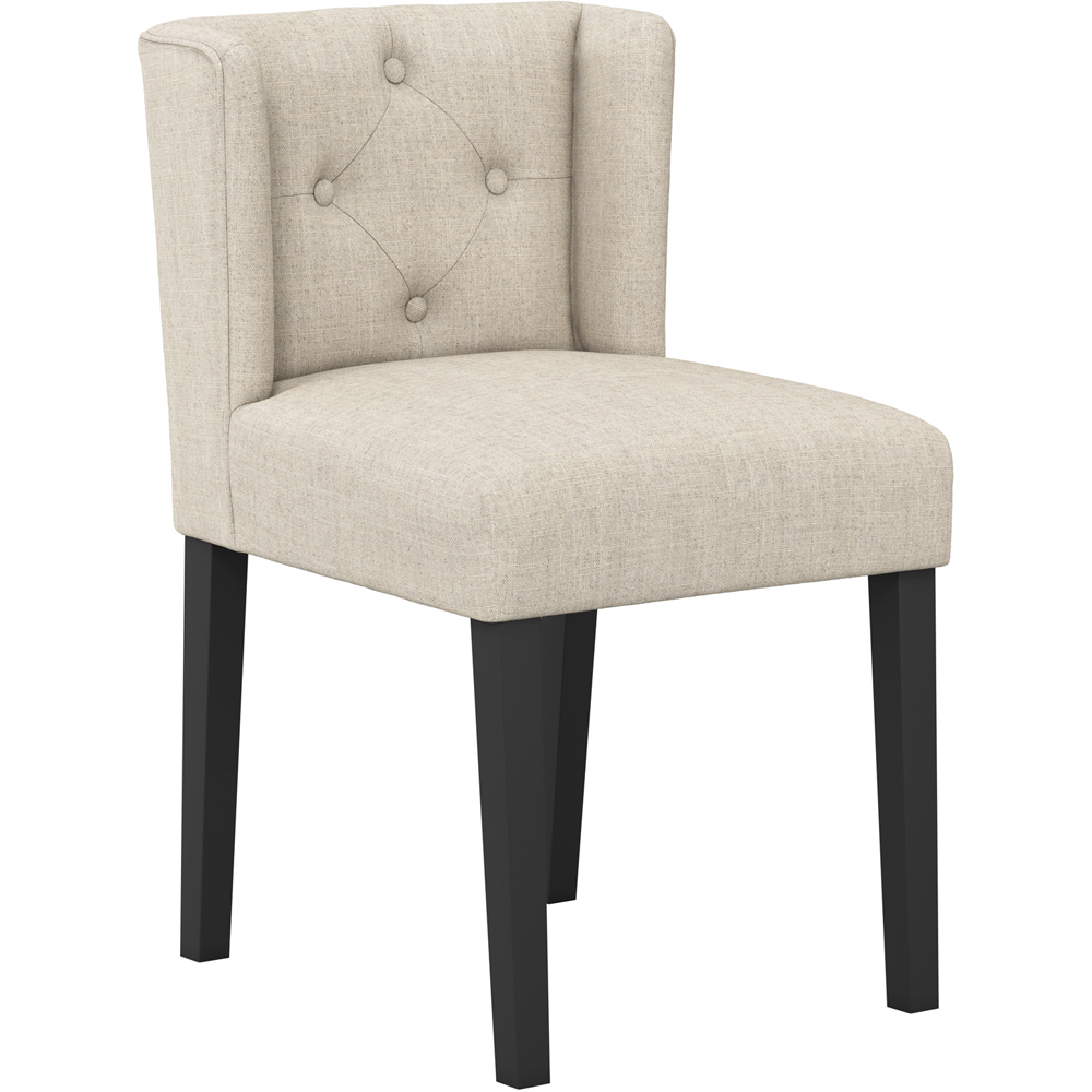 LPD Home Shay Stone Linen Winged Back Dining Chair Image 2