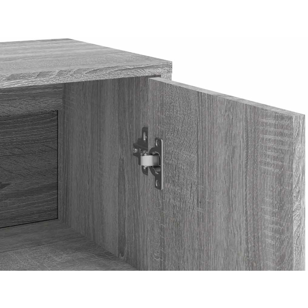 vidaXL 2 Door Grey Sonoma Wooden Sideboard Set of 2 Image 7