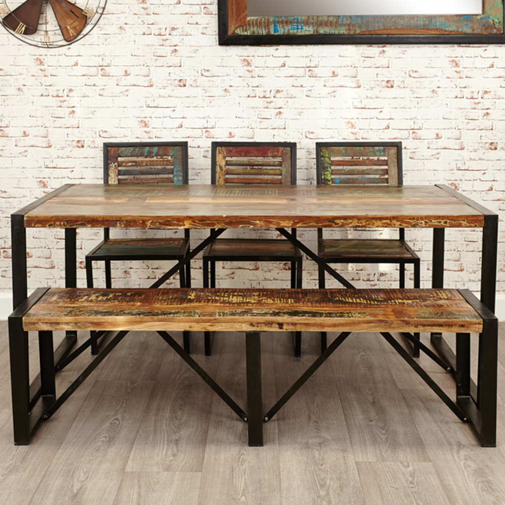 Baumhaus Urban Chic 3 Seater Dining Bench Image 5