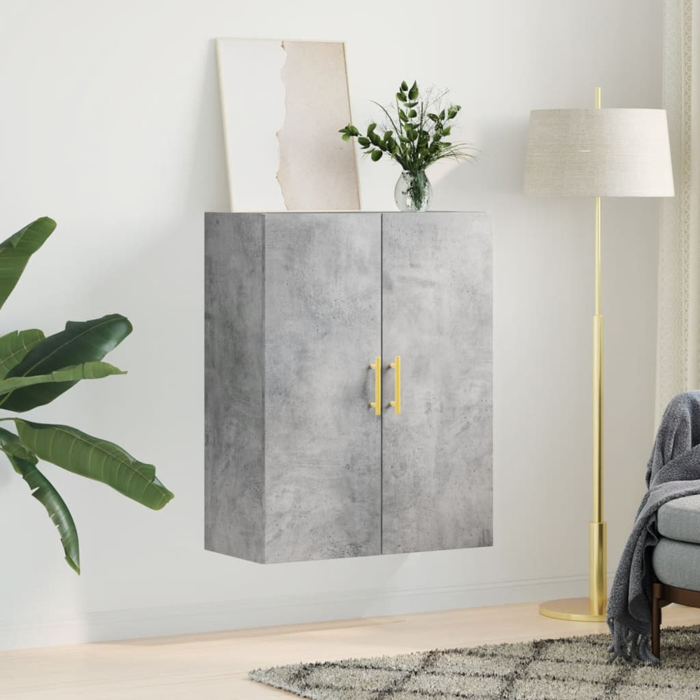 vidaXL 2 Door Concrete Grey Wall Mounted Cabinet Image 9