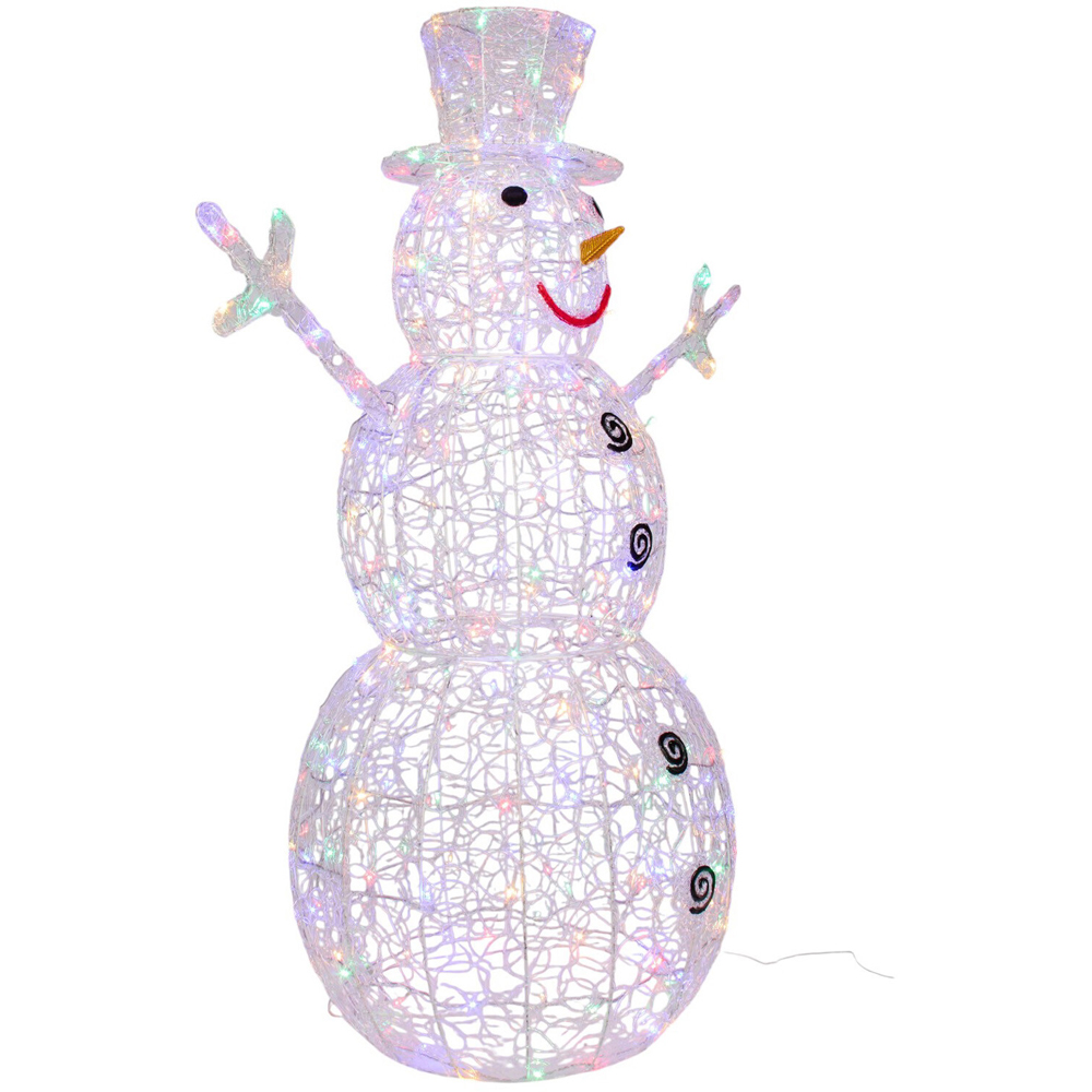 Extra Large Acrylic LED Snowman Decoration White Image 4