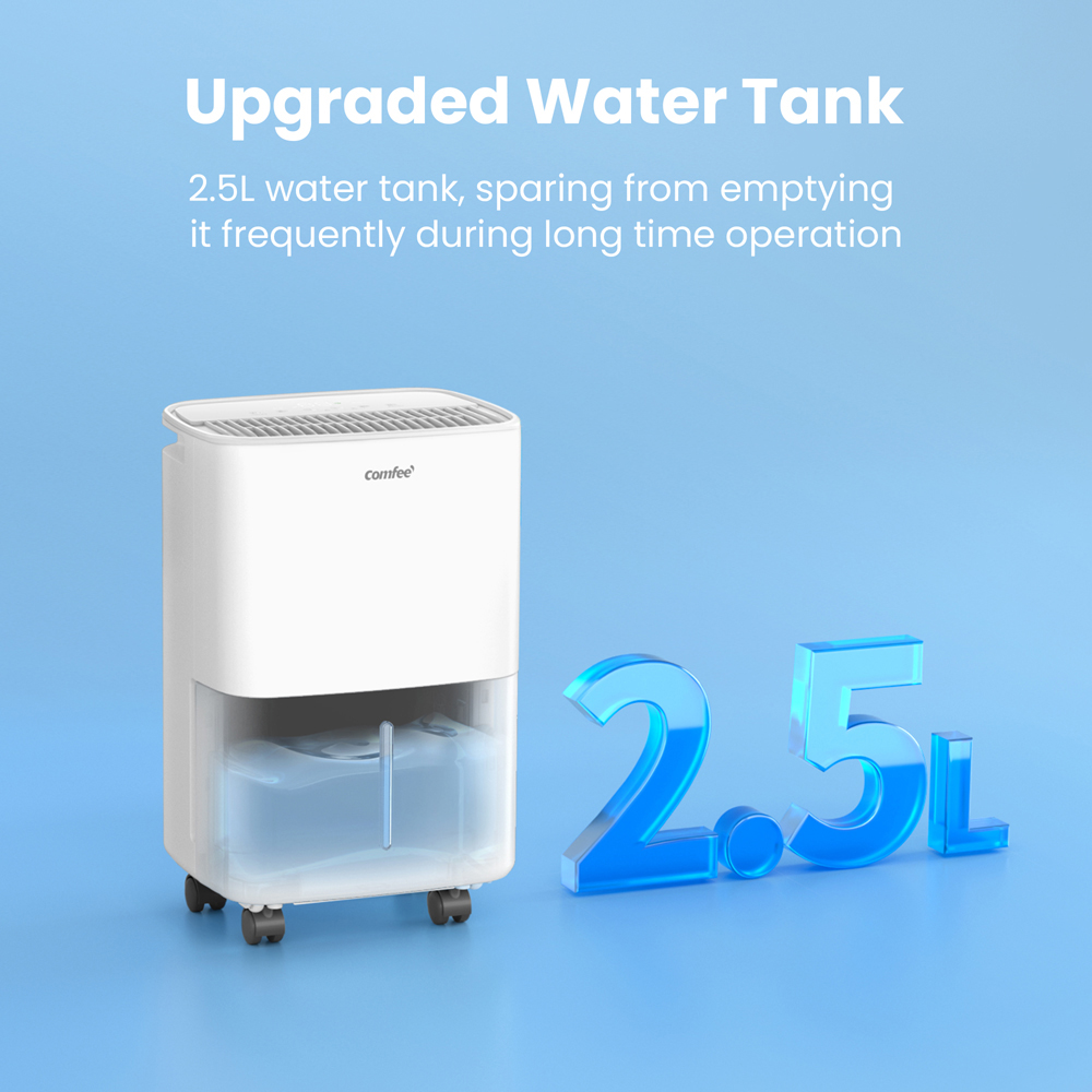 Living and Home Midea Aqua Dry 2.5L Water Tank Home Dehumidifier 12L Image 4