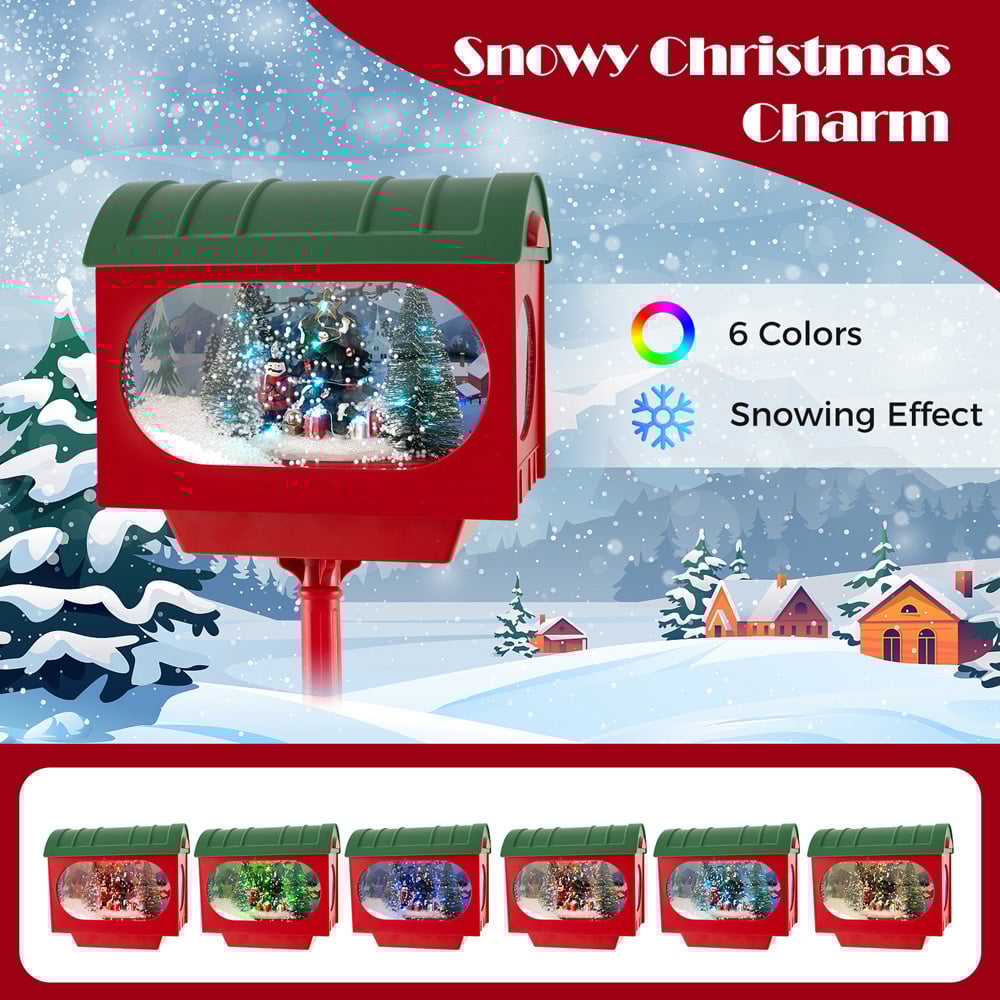 Costway Red Sound Activated LED Street Light Outdoor Christmas Decoration 5 ft Image 6