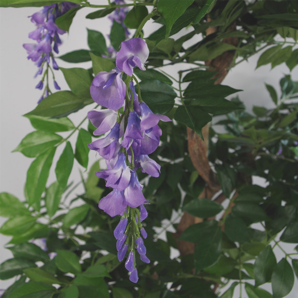 Botanik Purple Wisteria Artificial Tree in Copper Metal Planter 3.6ft Image 4