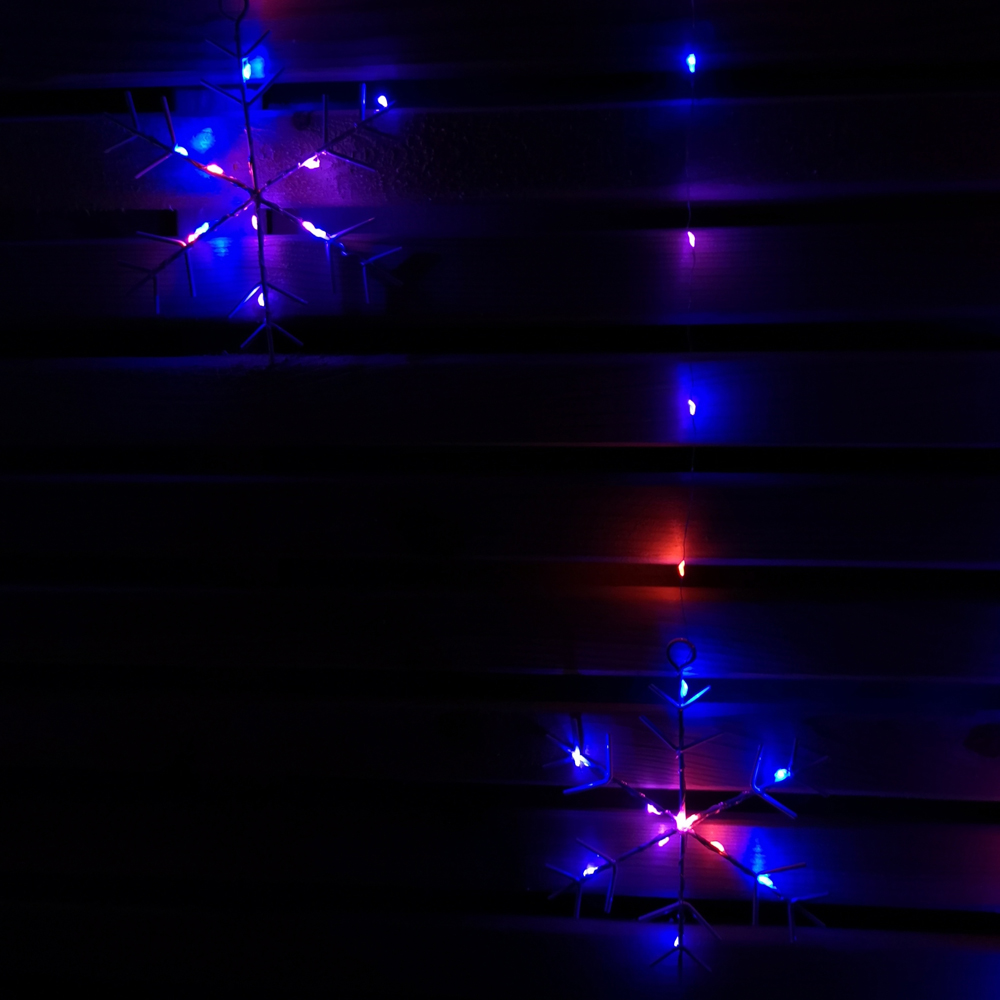 Samuel Alexander 147 Rainbow Snowflake LED Christmas Curtain Light Image 5