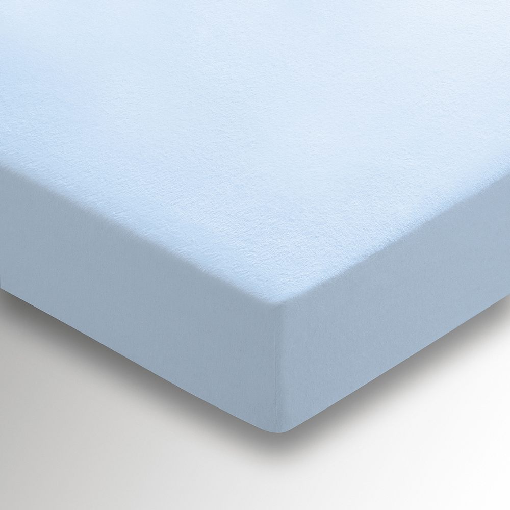 Helena Springfield Single Chambray Blue Brushed Cotton Fitted Bed Sheet Image 3