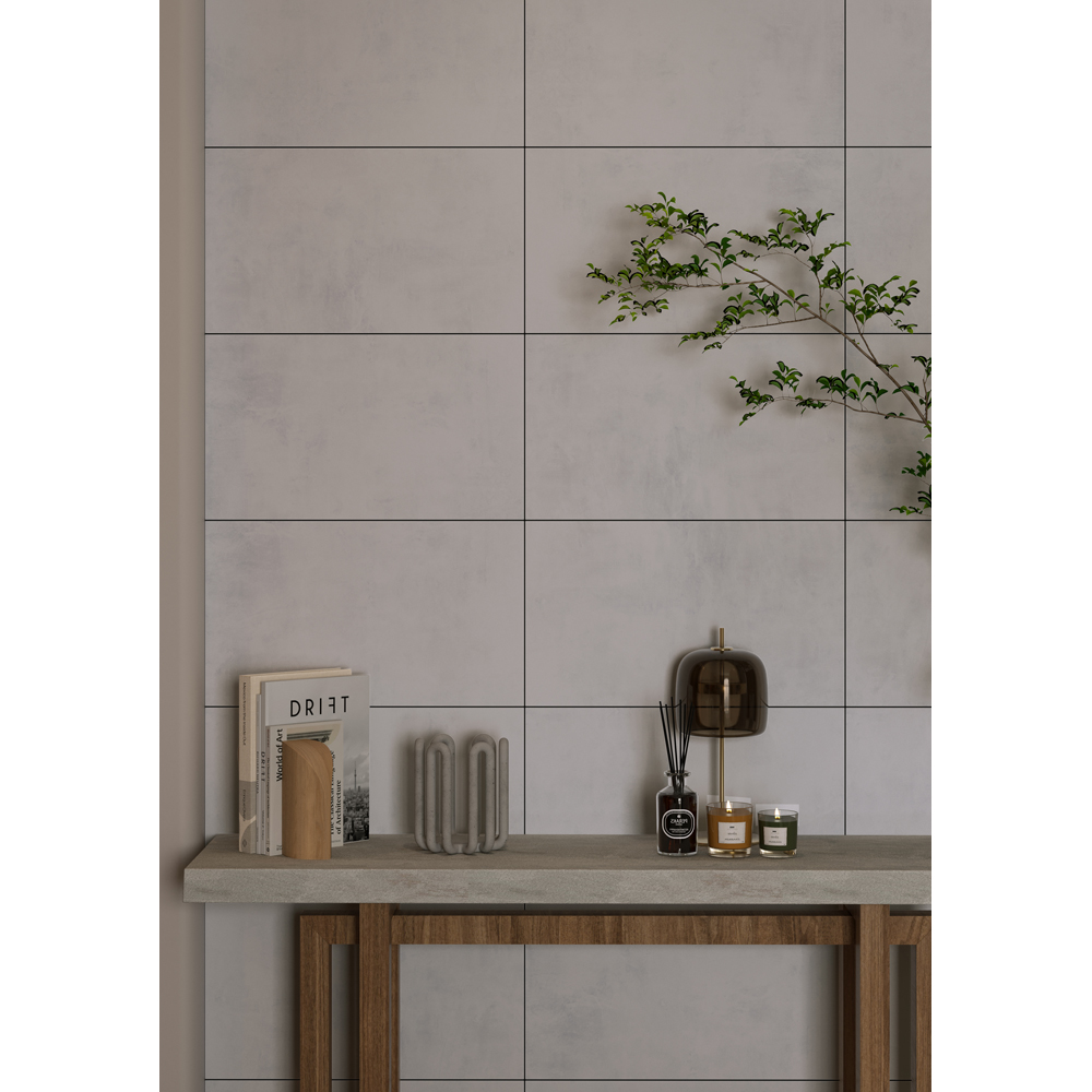 Bien Beton Wave Grey Ceramic Wall Tile 300 x 600mm 9 Pack Image 9