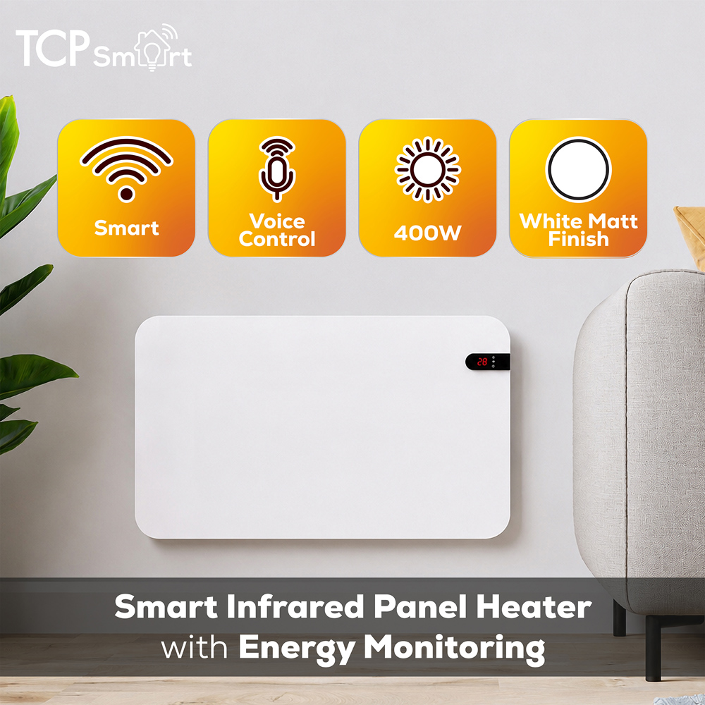TCP Smart White Infrared Panel Heater with Energy Monitoring 400W Image 8