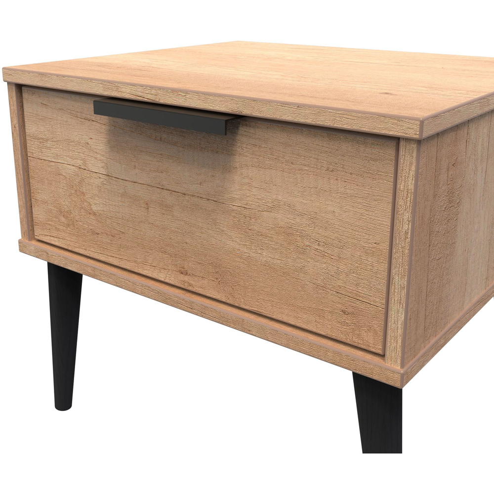 Crowndale Hong Kong Single Drawer Nebraska Oak Side Table Ready Assembled Image 5